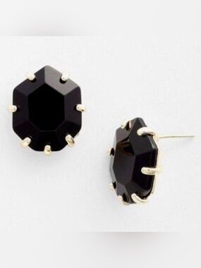 NWT Kendra Scott Morgan Stud Earrings Black Studs— Discontinued Style